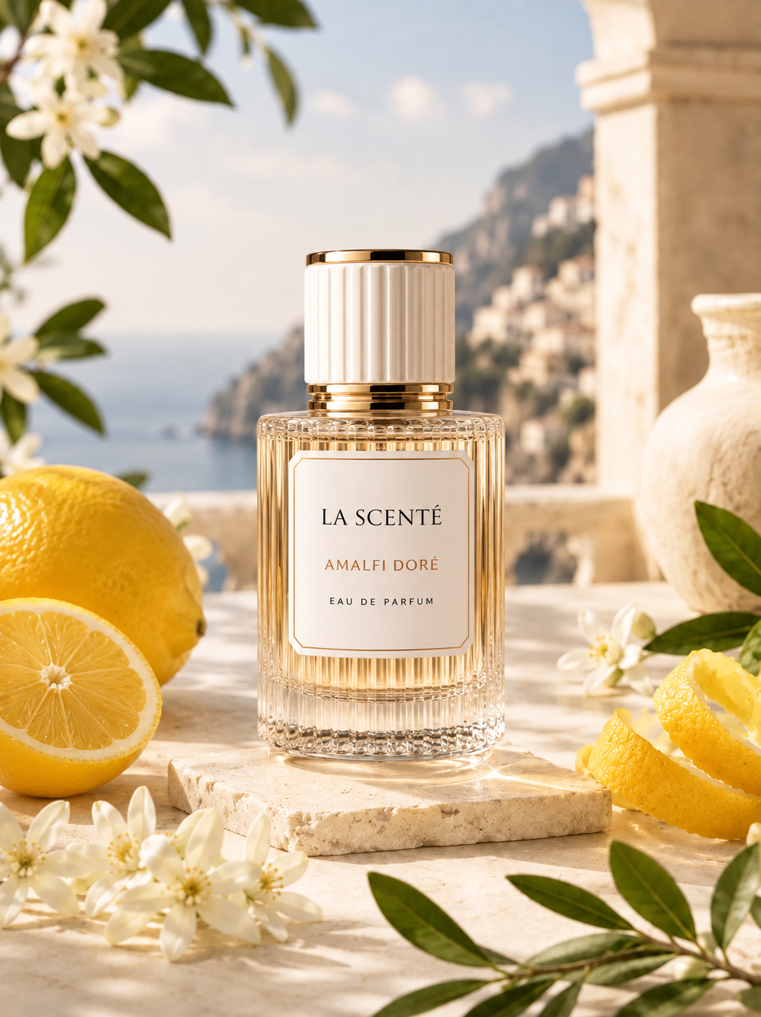 Amalfi Doré keepsake perfume bottle — Sorrento lemon, orange blossom and white musk